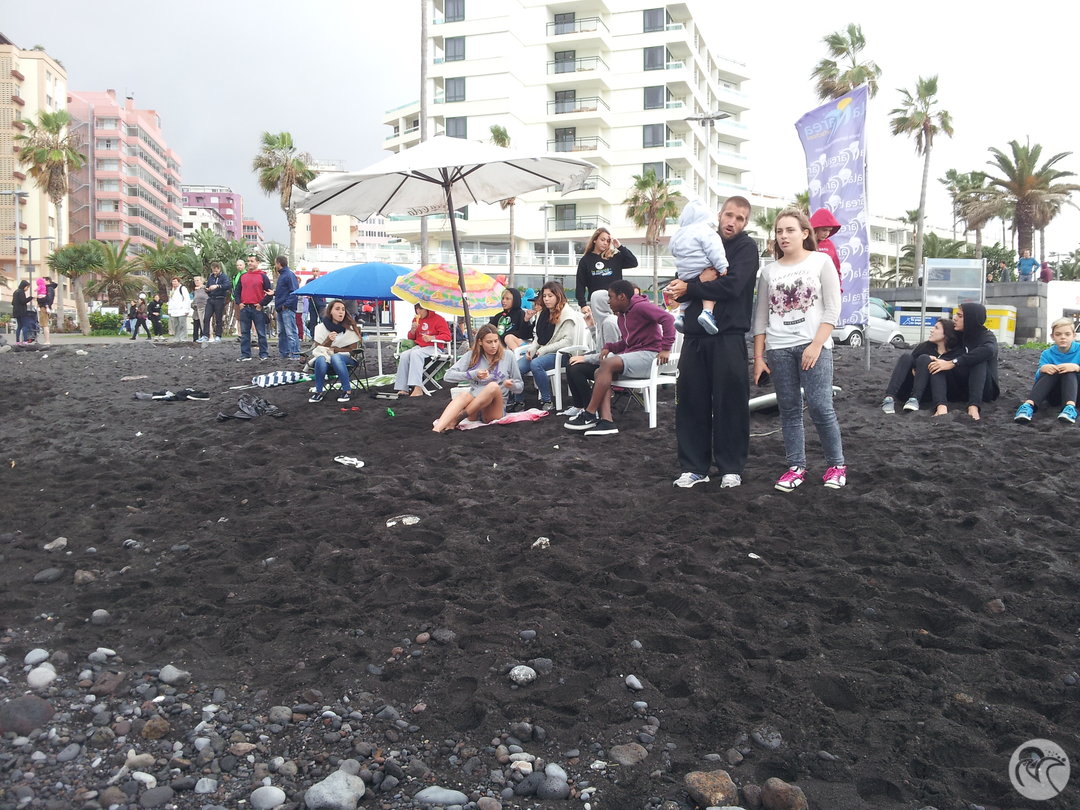 Espectadores del Campeonato de Surf 2014